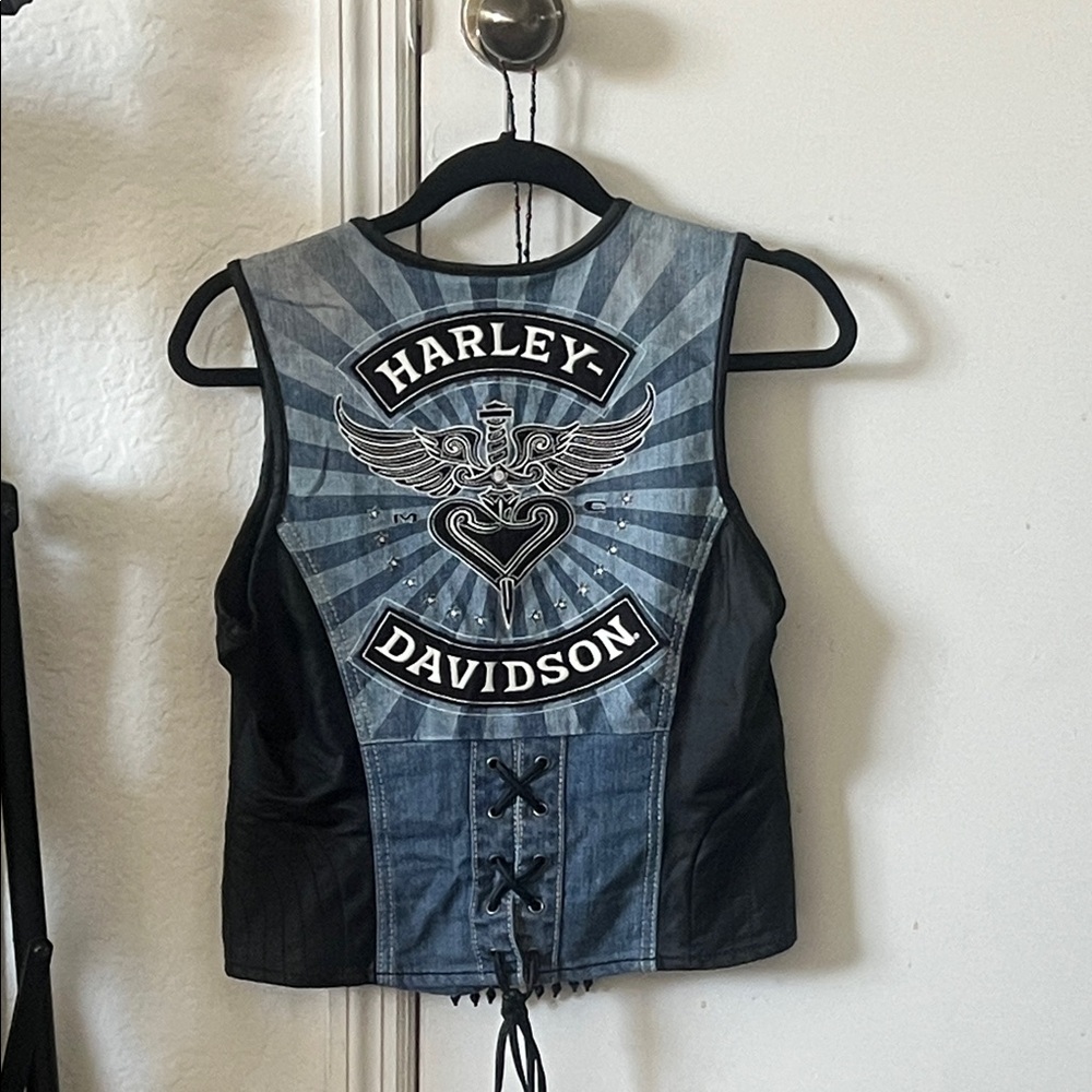 Harley-Davidson Denim and Black Vest